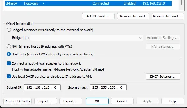 Creating our Subnet