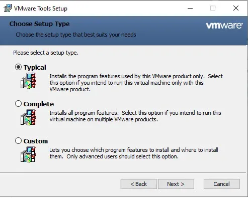 VMware Tool Setup